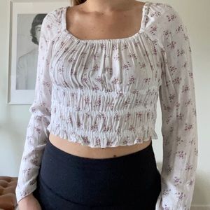 Urban Outfitters cropped peasant top